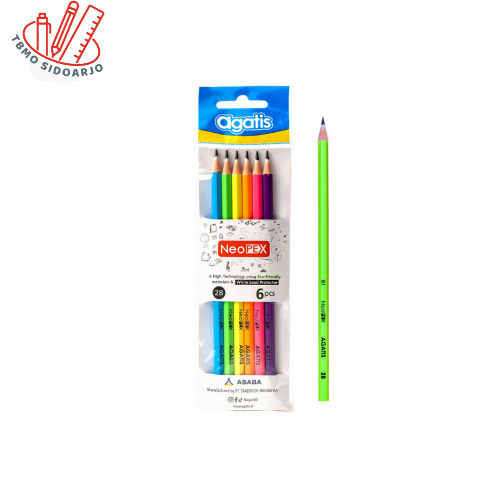 

Asaba Bandung - Agatis 6 Set Neopex Pensil 2B Neon