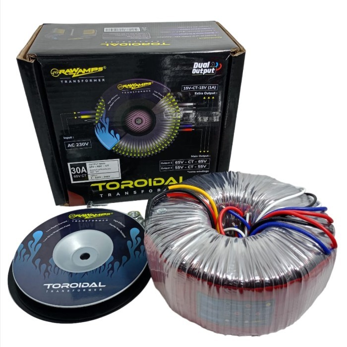 SD99 TRAFO TOROID 30A 55-65V CT TRAVO TOROID RAWAMPS ORIGINAL