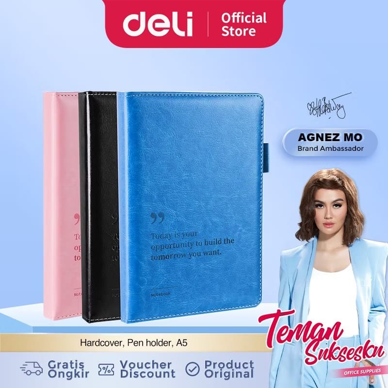 

Buku Catatan Sampul kulit A5 / Notebook Deli EN012