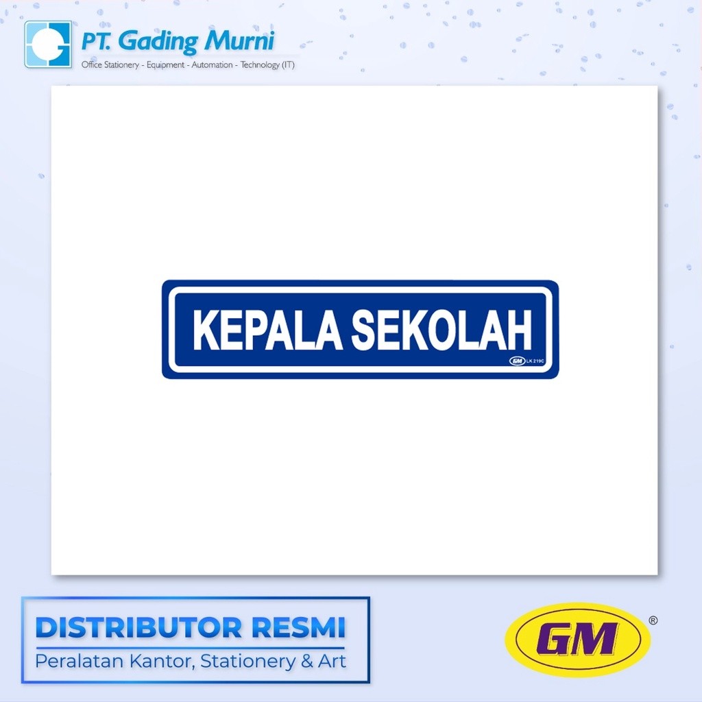 

GM LABEL KECIL LK 219 WARNA KEPALA SEKOLAH