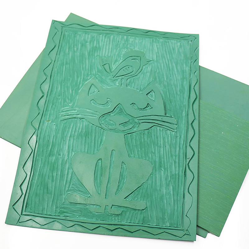 

Engraving Board Printmaking Multiple Specifications Green Soft Rubber Boards Diy Printmaking Material Rubber Board
