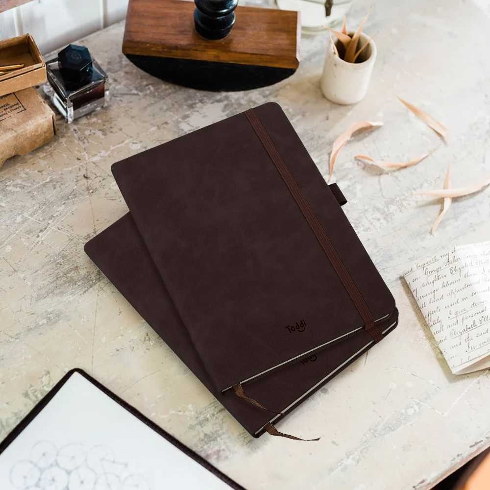 

KANSHP Toddi Buku Jurnal Leather Notebook Diary 70GSM 180 Halaman Grid - TD102