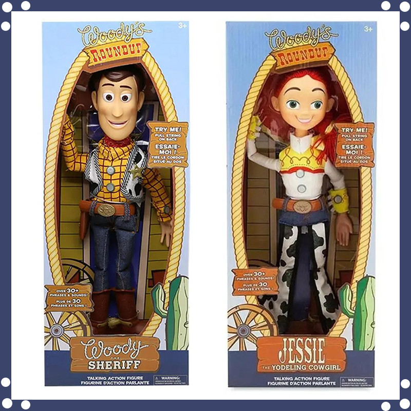 

Disney Toy Story 4 Anime Figure Talking Woody Buzz Jessie Rex Action Figures Model Decoration Collection christmas Toy Gifts