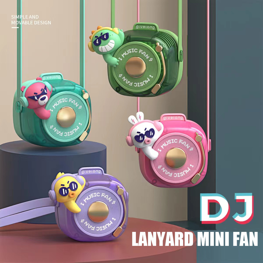 

Kipas Angin Gantung Leher Motif Kartun DJ Lanyard Mini Fan