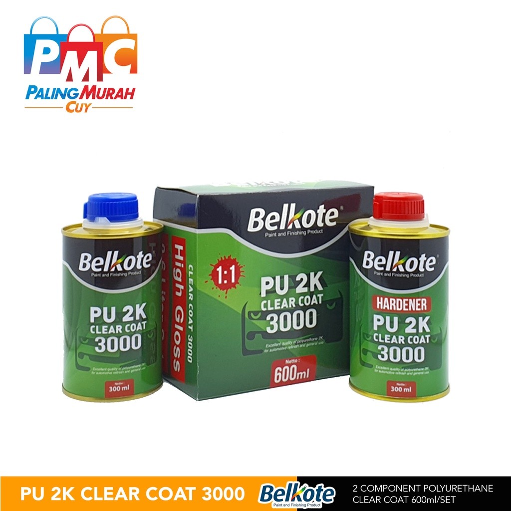 MJ97LK Clear / Pernis Belkote PU 2K Clear Coat 3000 600ml