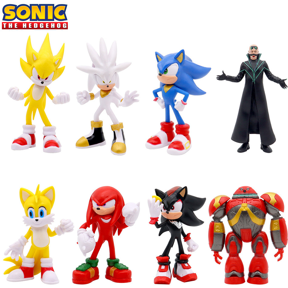 

8 Style Hot Selling Sonics Film and Television PVC Character Toy Hedgehog Shadow Tail Figure Model Dolls Children Animal Toys