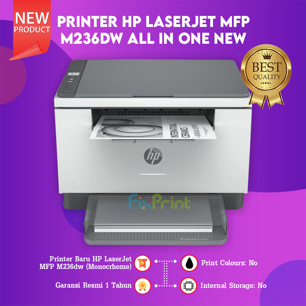 FixPrint Printer  LaserJet MFP M236dw Monocrhome Duplex Print Scan Copy WiFi All In One