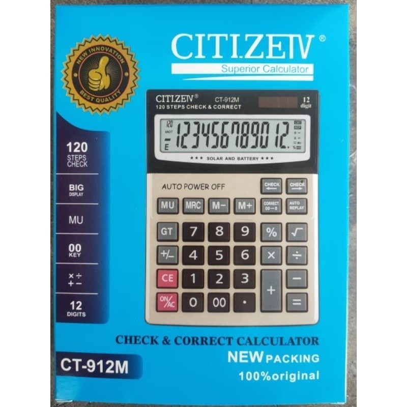 

KALKULATOR CT-912M kalkulator 12digit (2POWER) JunDW