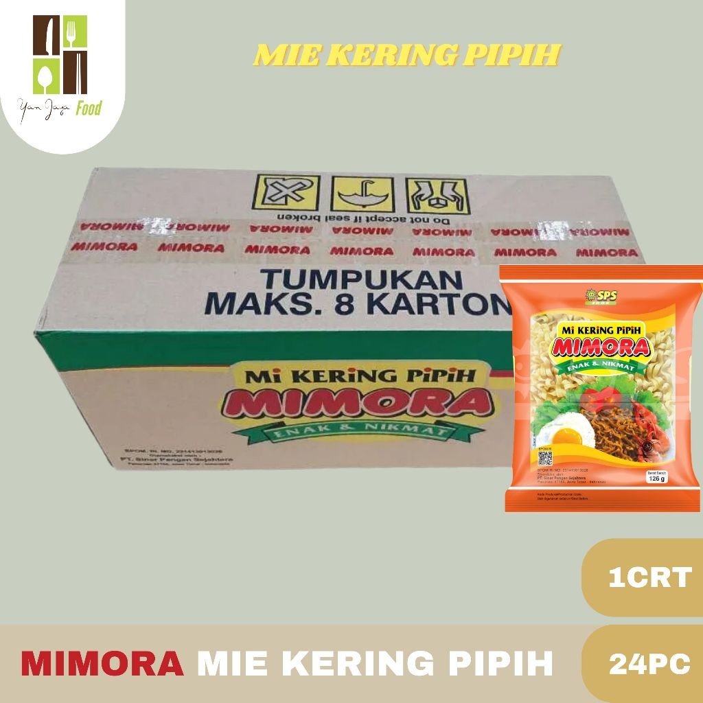 

Mimora MIe Kering Pipih / Mie Goreng Kemasan 126g (1CRT)