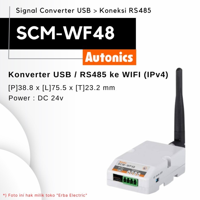 MU99 Autonics SCM-WF48 Signal Converter USB RS485 Wifi Serial Communication
