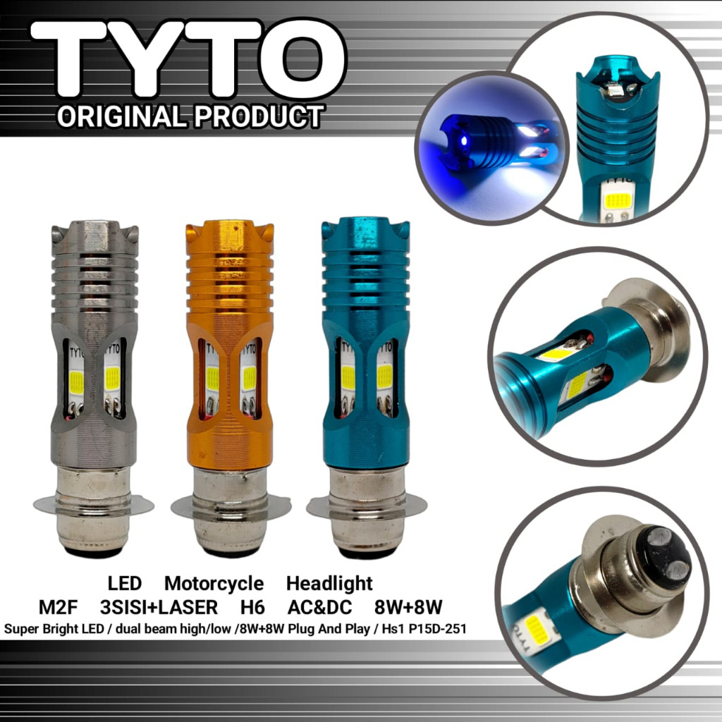 Tyto Led Lampu utama led motor socket H6