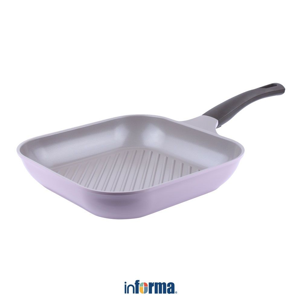 Informa Chef Topf 28 cm Wajan Panggang - Ungu Lavender Frypan Pan Wok Teflon Penggoreng Alat Masak P