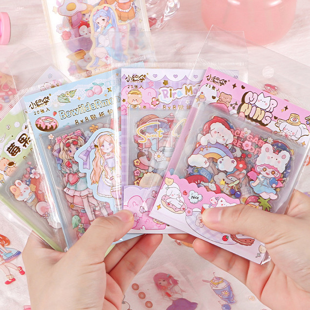 

⭐JOJU⭐ 1 SET 20 LEMBAR STICKER MOTIF PRINCESS AND PUPPY KAWAII DEKORASI BUKU, JURNAL, HANDPHONE DLL