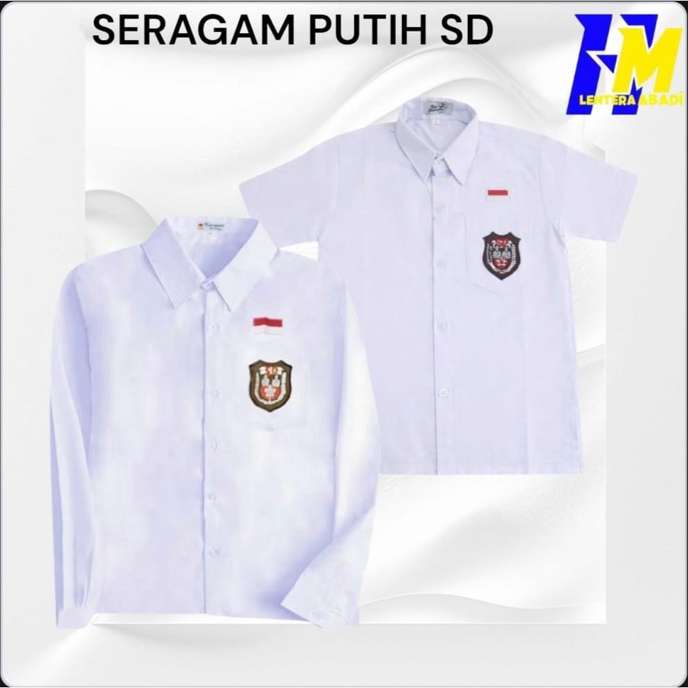 Seragam Sekolah Atasan SD Panjang Pendek Kemeja Anak SD Laki-laki Perempuan Kelas 1 2 3 4 5 6 JUMBO