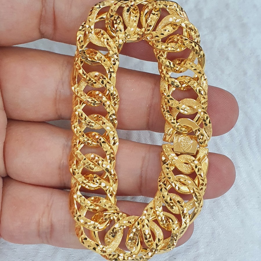 gelang sisik naga pasiran doff kuning emas 70 % 700 70%