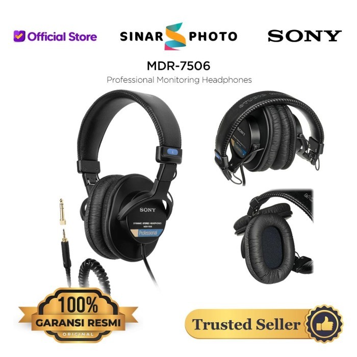 Sony Sound Monitor Headphones MDR-7506