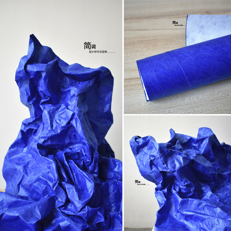 

Klein Blue Patterned Paper Fabric Cannot Tear Apart Waterproof Imitation Kraft Paper Washing Design Wedding Decoration Cloth