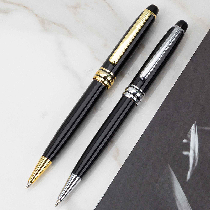 

Rotatable Black Ballpoint Pen Fashion Design Small Size Business Men Pocket Ballpoint Hot Selling Luxury Signature Writing Pen