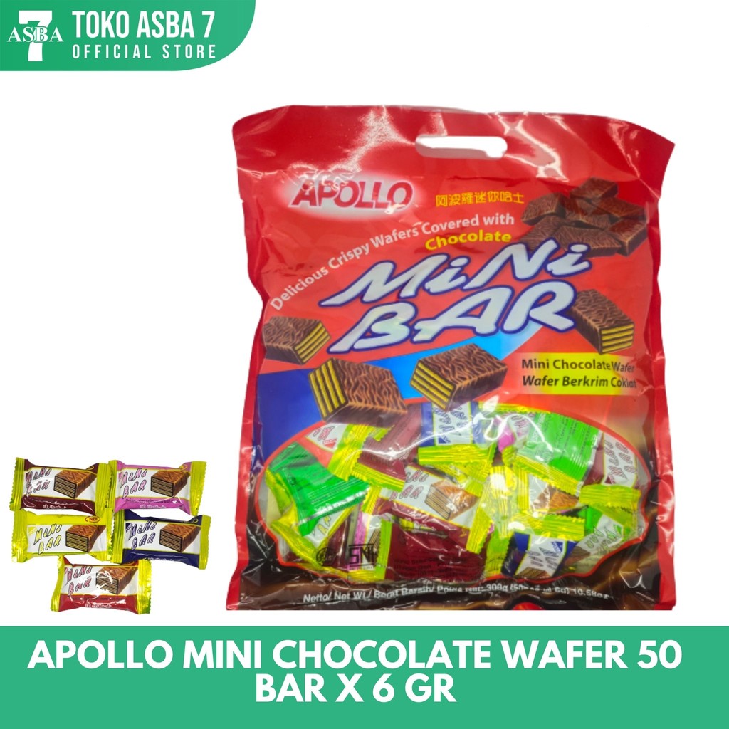 

APOLLO MINI CHOCOLATE WAFER 50 BAR X 6 GR
