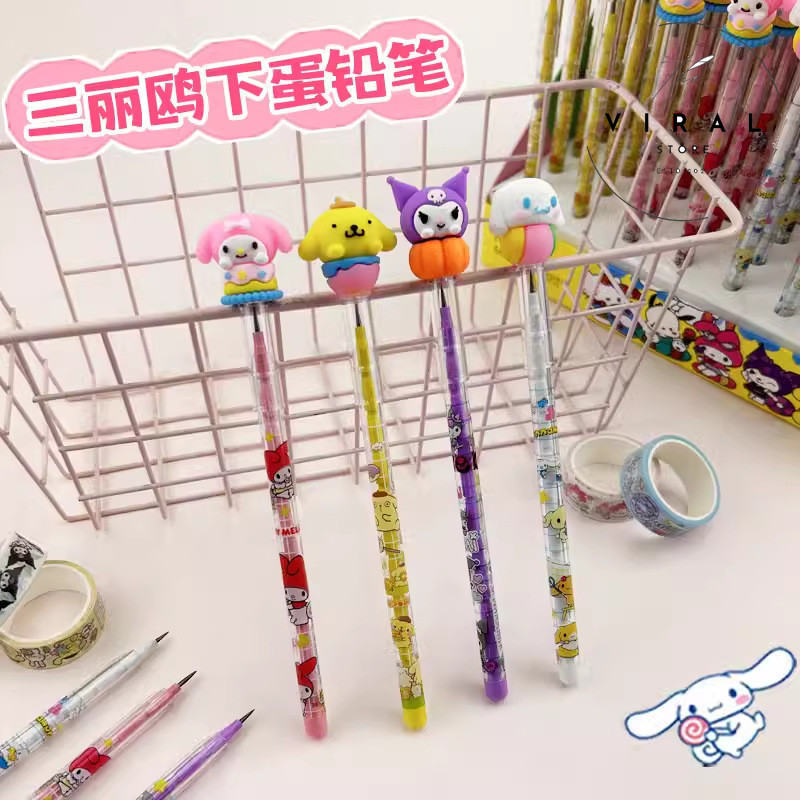 

THE VIRAL STORE Pensil Susun Pelor Peluru Karakter Kartun Sanrio Kuromi Melody Cinnamoroll Lucu Unik Imut Termurah Grosir Cod