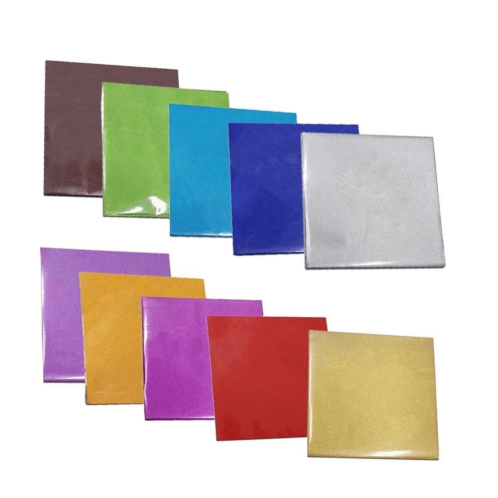 

500Pcs/lot Colorful Chocolate Candies Wrapping Tin Paper DIY Baking Food Package Aluminum Foil Pack Gifts Decoration Paper