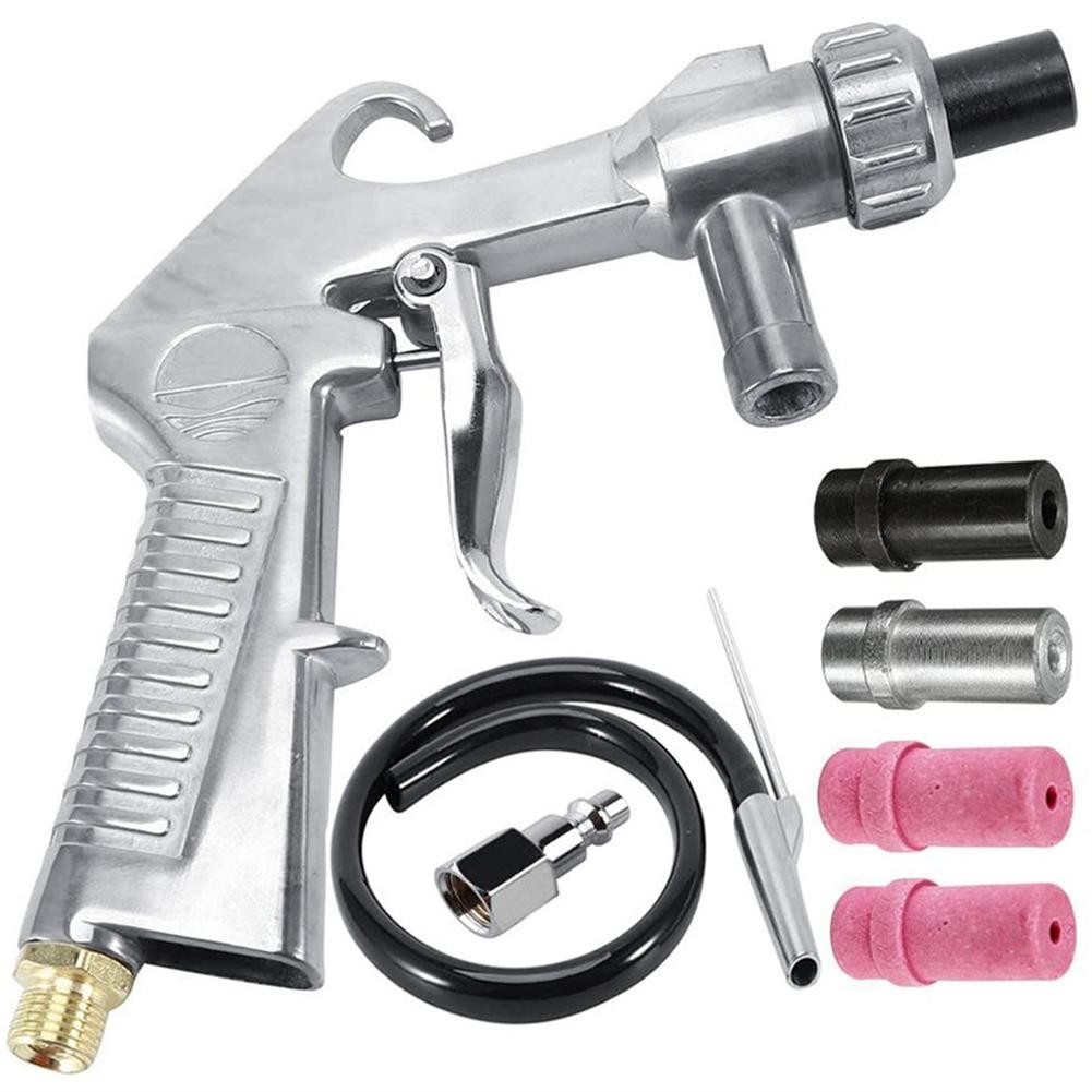 

Sandblaster Sand Blaster Gun Kit for Abrasive Media Blaster Sandblasting Cabinet With Hose Nozzles Tip