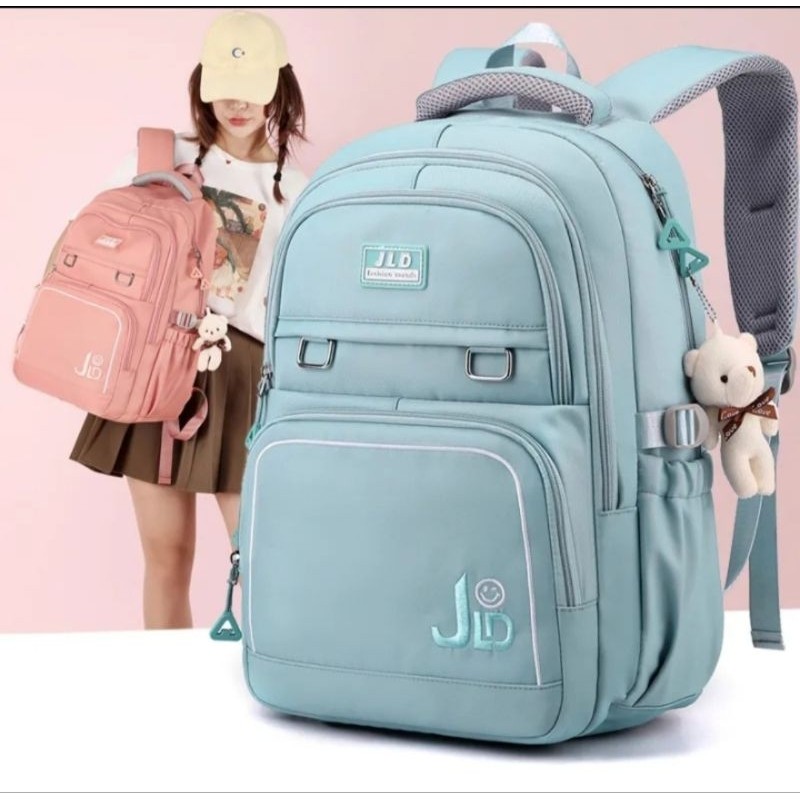 Tas ransel JLD polos/ransel anak sekolah remaja