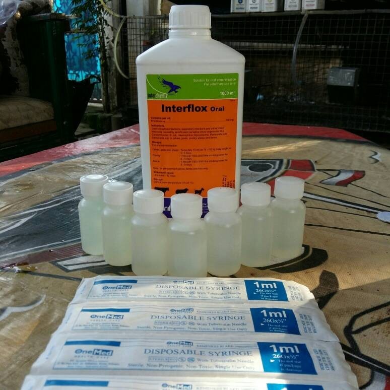 Obat Flu, pencernaan, mencret kelinci kucing INTERFLOX ORAL 10ml