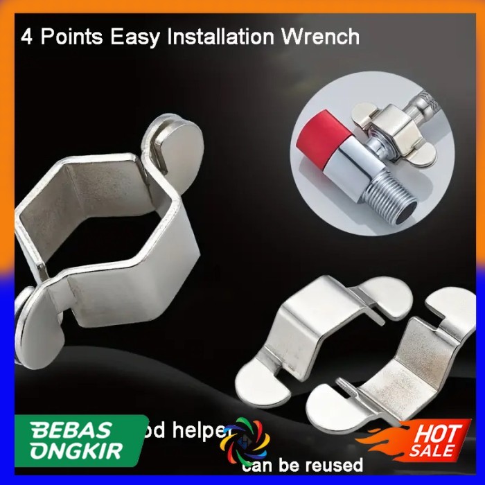 

Kunci Hex Mini Klem Alat Bantu Instalasi Water Heater G1/2 Nut Wrench