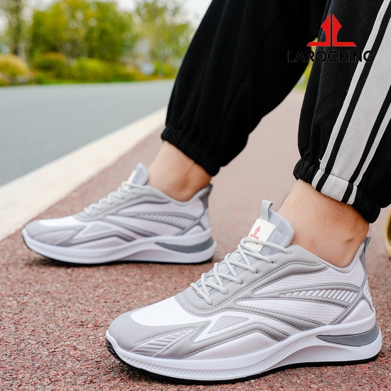 TERBARU LAROCKING - VEGA ABU PUTIH SEPATU SNEAKERS RUNNING GYM SHOES