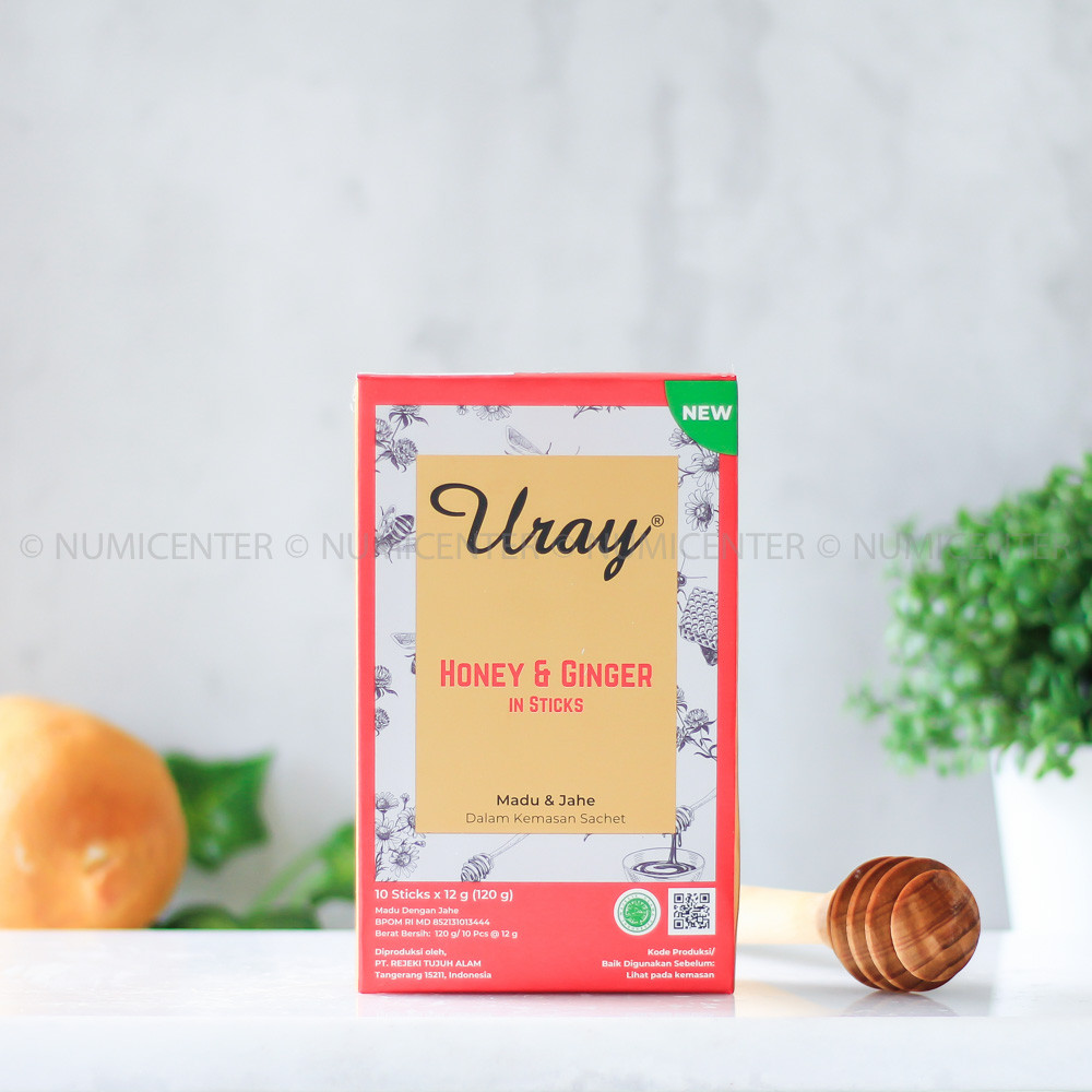 

120g URAY Ginger Honey Stick Madu Jahe Sachet x10 - REJEKI TUJUH ALAM