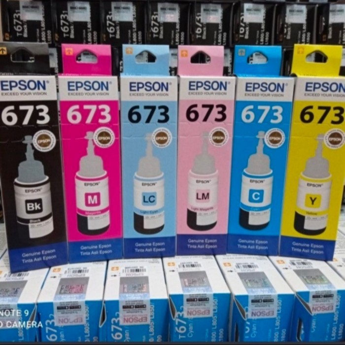 

1 SET TINTA EPSON 673 ORIGINAL