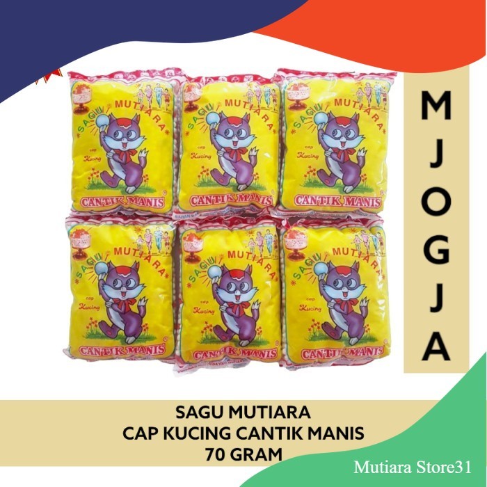 

Sagu Mutiara Cap Kucing Cantik Manis 70 Gram