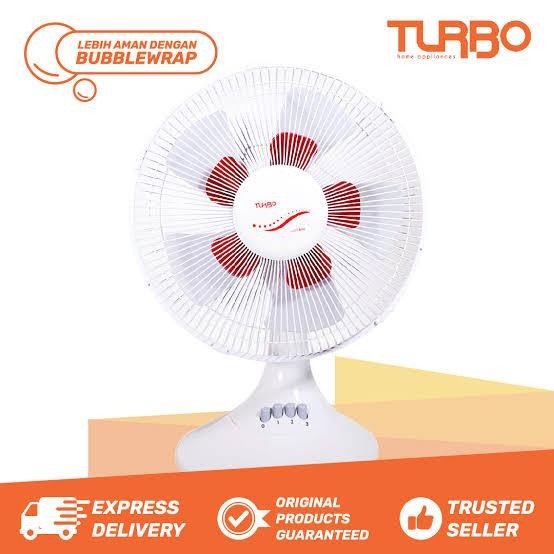 TURBO Desk Fan / Kipas Angin Duduk 12IN Double Baling-Baling CFR-1082
