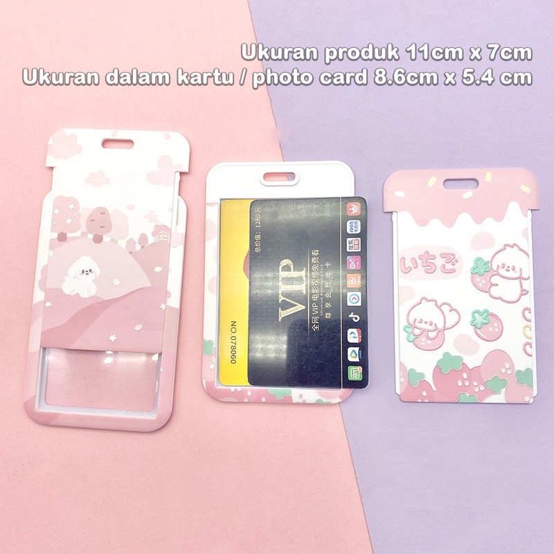 

ID CARD HOLDER MOTIF KAWAII TEMPAT KARTU PHOTOCARD PHOTO CARD