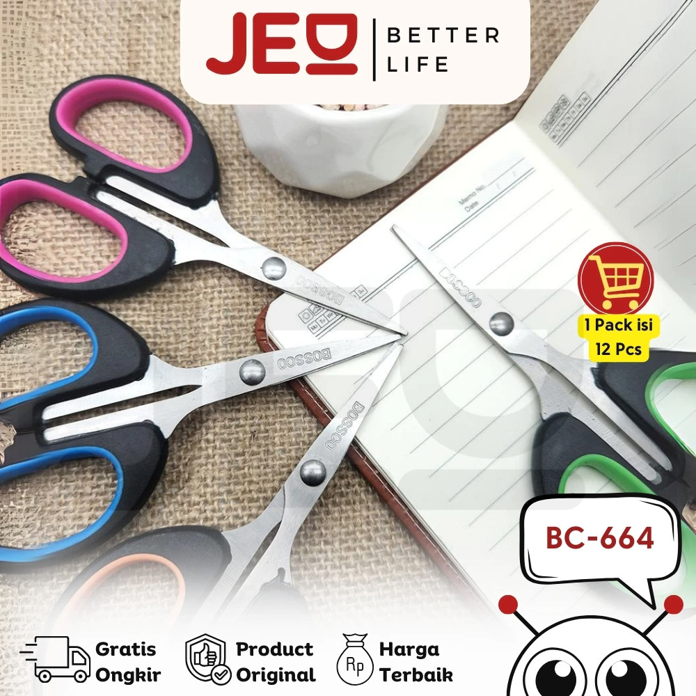 

1 PCS) Gunting Scissors BOSSCO 5 inch B-664