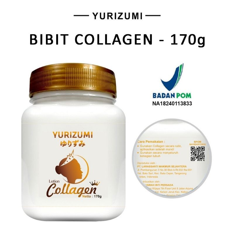 Bibit Colagen Yurizumi Hand Body Pemutih Badan Pria Wanita Memutihkan Kulit Cepat BPOM Halal