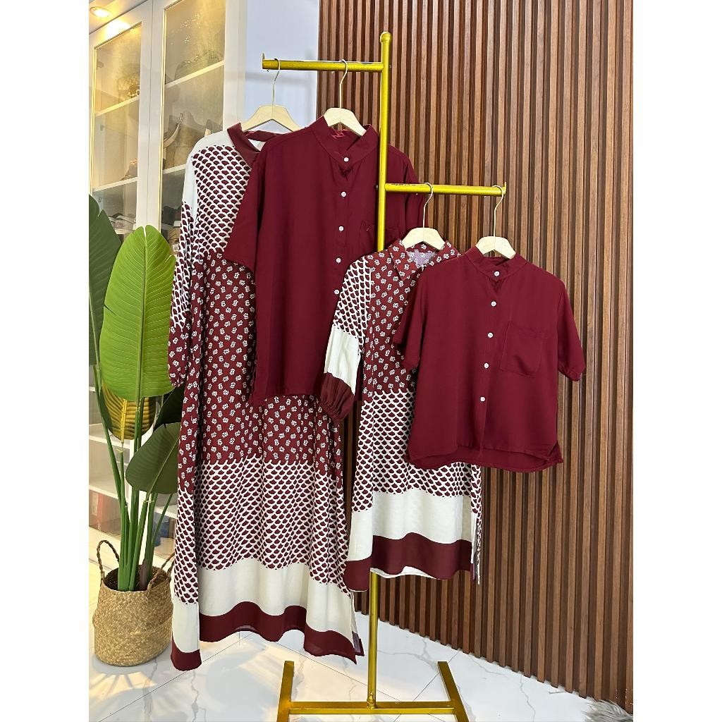 WN82L Dian Sarimbit Set Couple Keluarga Bahan Rayon