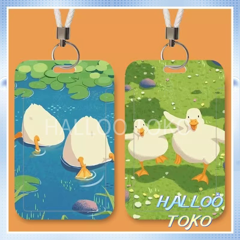 

【Diskon Lebaran】ID CARD HOLDER MOTIF KAWAII TEMPAT KARTU PHOTOCARD PHOTO CARD Pelindung + Tali,Bebek Putih Imut-imu Yang Lucu