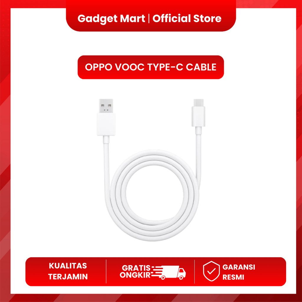 OPPO VOOC TYPE-C CABLE WHITE