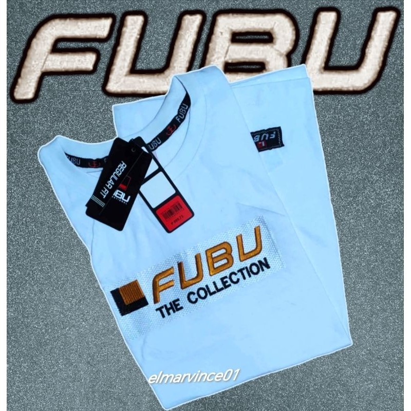 kaos FUBU Tshirt For Mens S-XL Branded Overrun(EMBROIDERY) Original Design High Quality Cotton Fashi