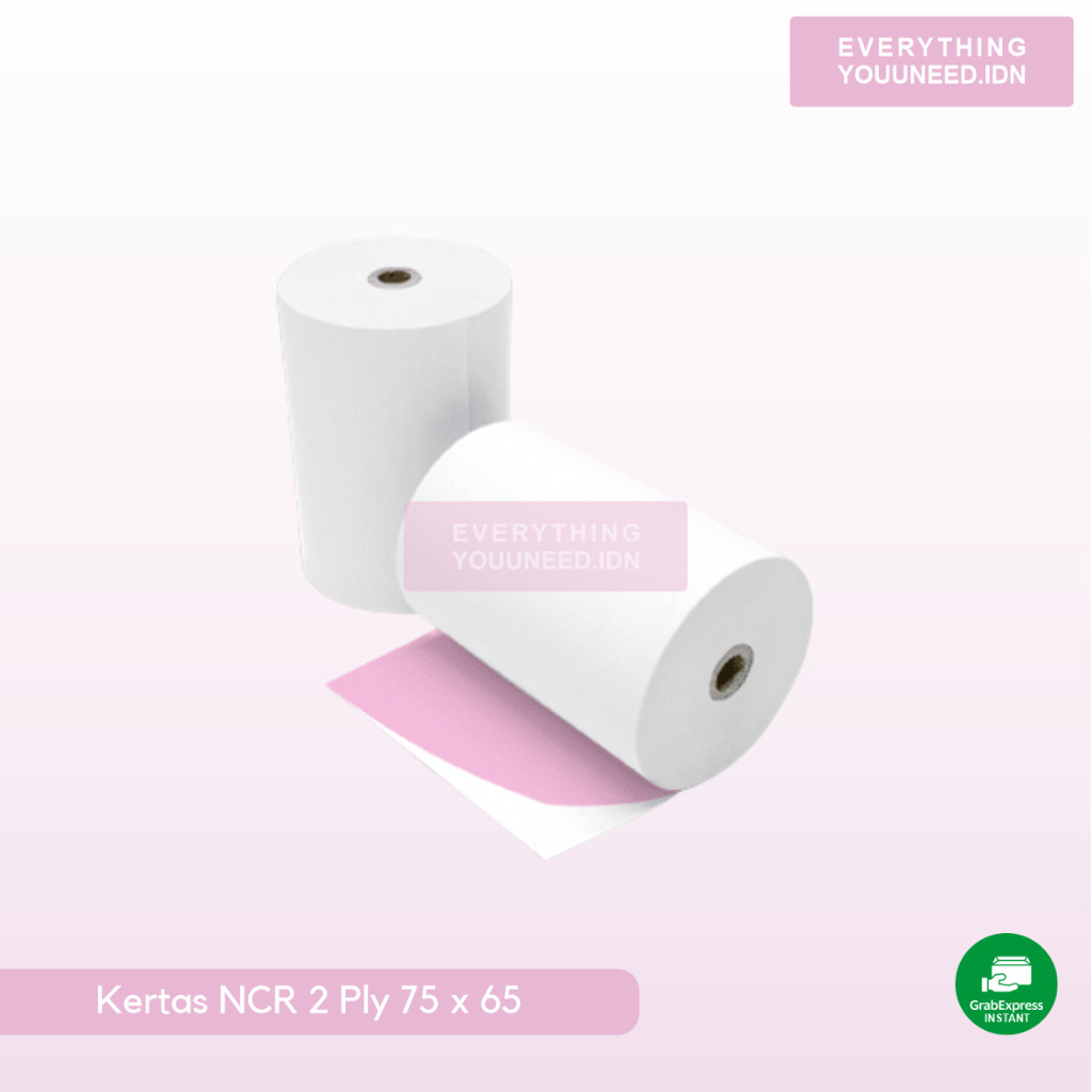 

Kertas Kasir / Registry Rol NCR 2 Ply 75 x 65