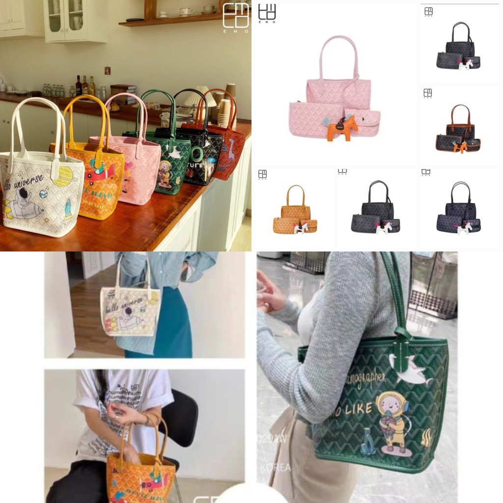 PO 21 HARI.EMO SMALL WOMEN BAG TOTE SHOULDER//TOTE BAG KEYCHAIN//TAS EMO SMALL VIRAL
