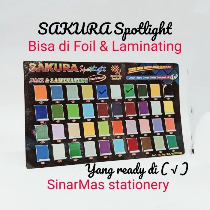 best -Kertas Cover Jilid Foil Sakura / Kertas Spotlight foil & laminating