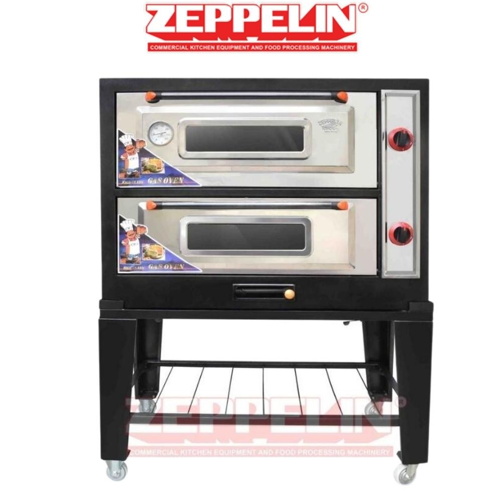 BLACK OVEN GAS ZEPPELIN 90CM PEMANTIK OVEN GAS TANGKRING 2 DECK 2 TRAY 95SP GARANSI RESMI