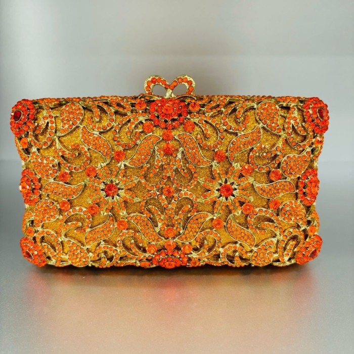 ROSSINI - Tas Pesta Swarovski / Clutch Swarovski / Tas Merah