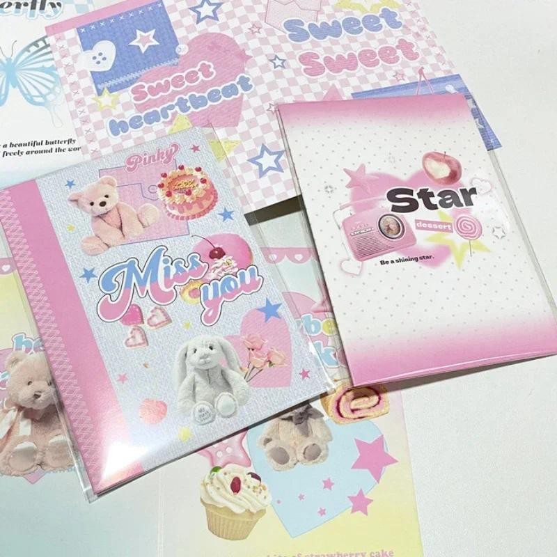 

10PCS 3-inch Kpop Photo Card Back Card Kawaii Cartoon Letter Pad Foldable Card Holder Decor Paper Board DIY Packing Material