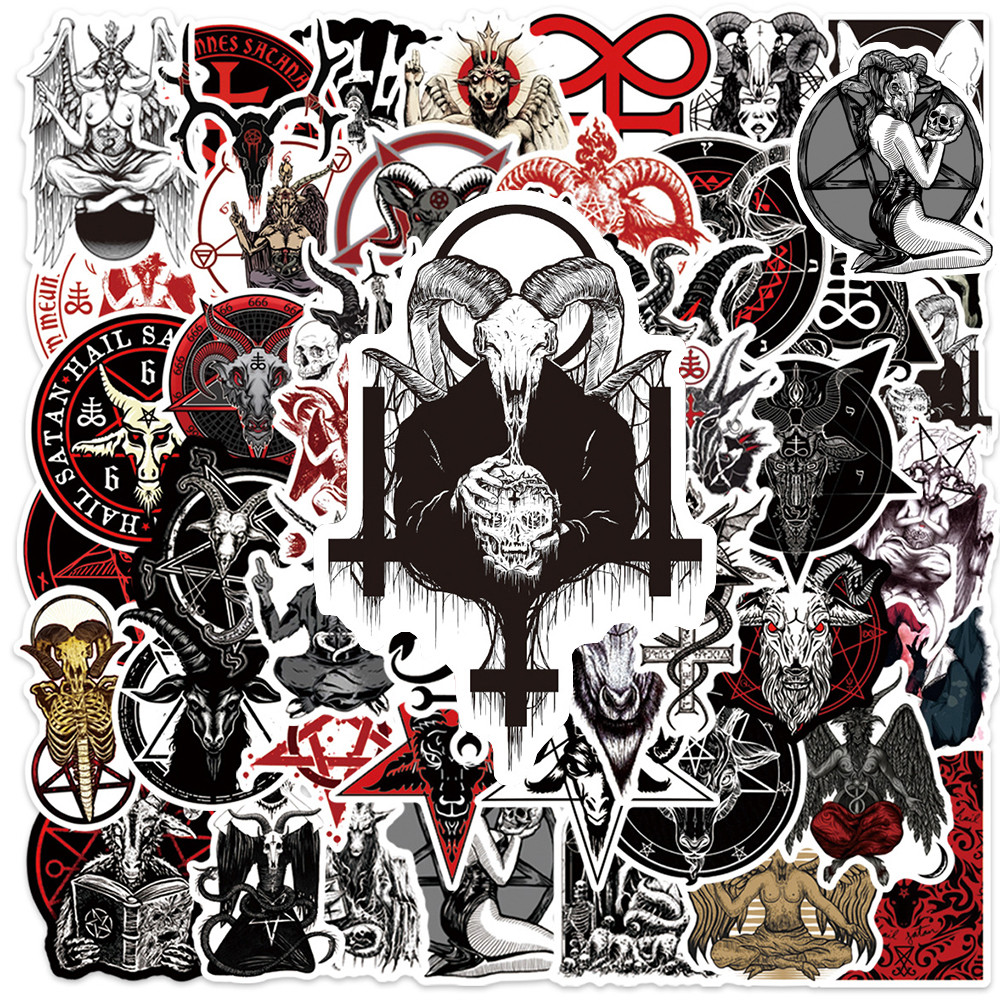 

10/30/50PCS Horror Devil Satan Gothic Stickers Decals Decoration Suitcase Scrapbooking Phone Laptop Stationery Cool Kid Sticker