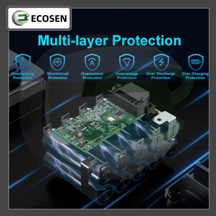 ECOSEN Baterai Litium 98VF/198VF/199VF Li-Ion Batrai - 12V Charger