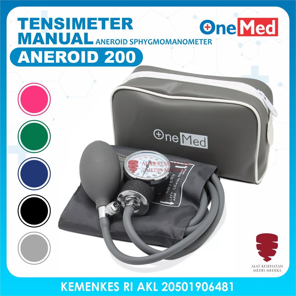 Onemed Tensimeter Aneroid Alat Ukur Tekanan Darah Tensi Jarum Manual